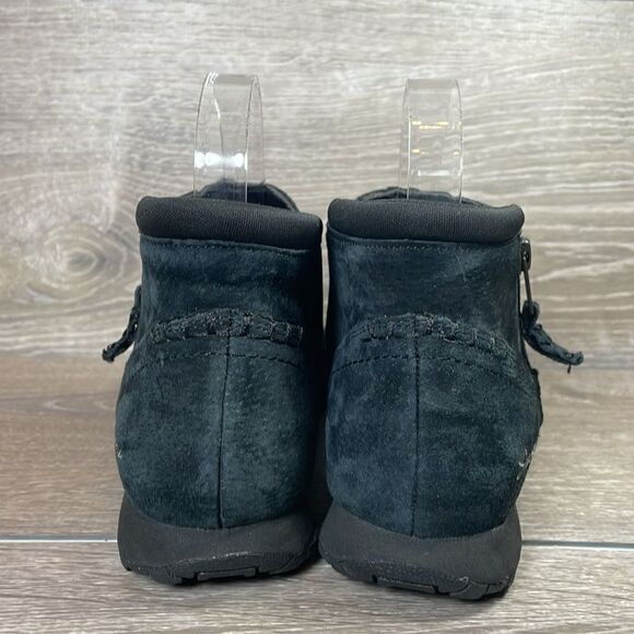 Skechers Bikers Zippiest Women’s Size 8 Black Leather Ankle Boots - Picture 4 of 11